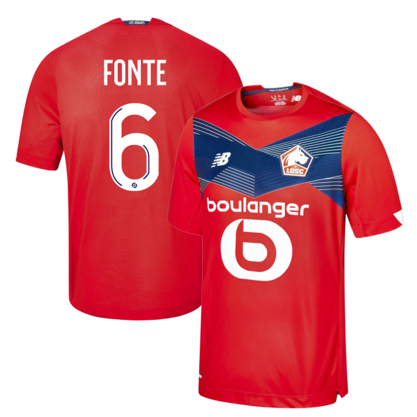 LOSC Lille Home Kit Soccer Jersey FONTE #6 2020/21